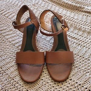 Marni Brown Leather Sandals Ankle Buckle Open Toe Italy
